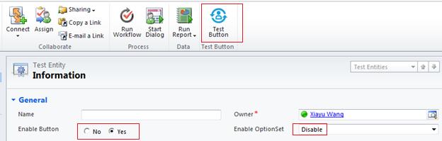 Enable Ribbon Button using rules in Dynamics CRM 2011