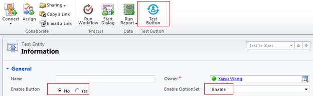 Enable Ribbon Button using rules in Dynamics CRM 2011