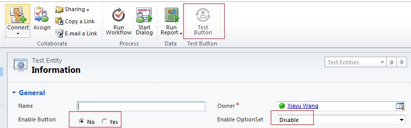 Enable Ribbon Button using rules in Dynamics CRM 2011