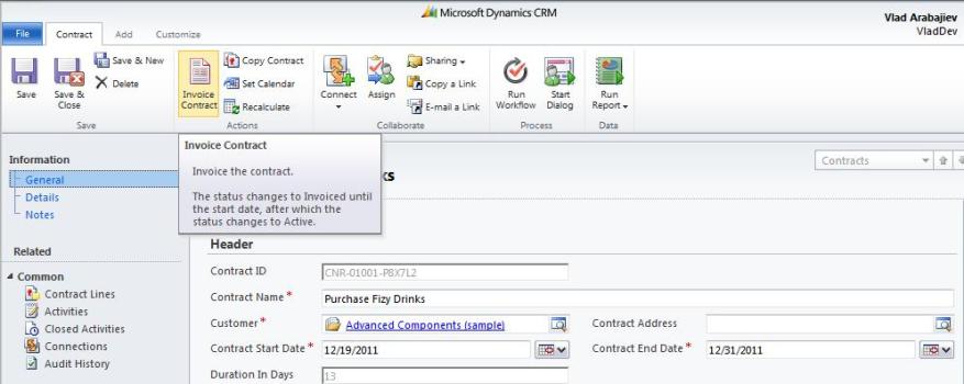 Creating Contract Templates, Contracts and Contract Lines, Dynamics CRM 2011