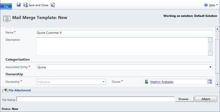 Dynamics CRM 2011, Mail Merge Templates showing Quote Information 