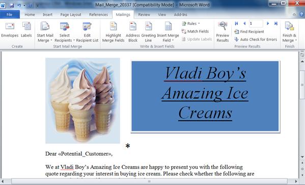 Dynamics CRM 2011, Mail Merge Templates showing Quote Information 