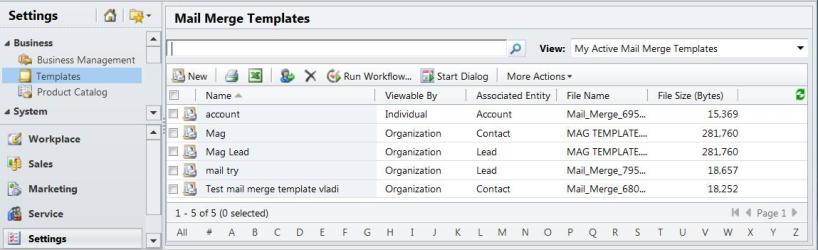 Managing Mail Merge Templates Using Solutions in Dynamics CRM 2011 ...