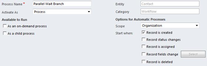 Using Parallel Wait Branches in Dynamics CRM 2011 Workflows