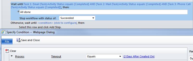 Using Parallel Wait Branches in Dynamics CRM 2011 Workflows