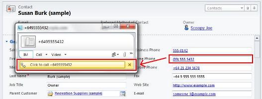 Click to Call Lync from Dynamics CRM 2011 Forms