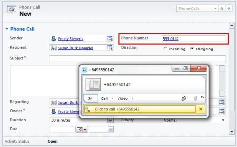 Click to Call Lync from Dynamics CRM 2011 Forms