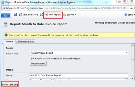 How to create Month to Date Invoice Report in Microsoft Dynamics CRM 2011?