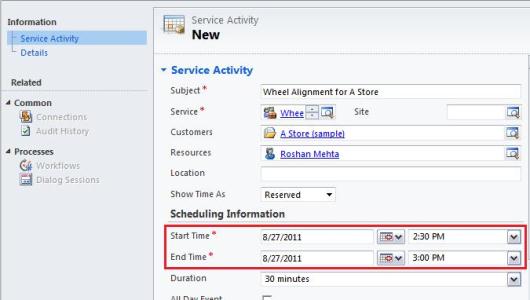 Service Scheduling Error in Microsoft Dynamics CRM 2011