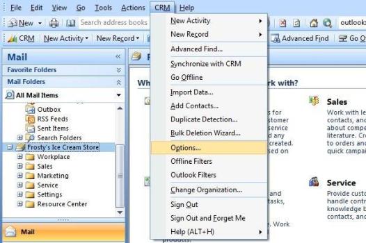Set Personal Options for Dynamics CRM 2011 Outlook Client
