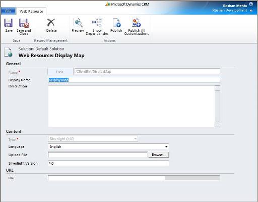 How to Create a Silverlight Map Control for Dynamics CRM 2011
