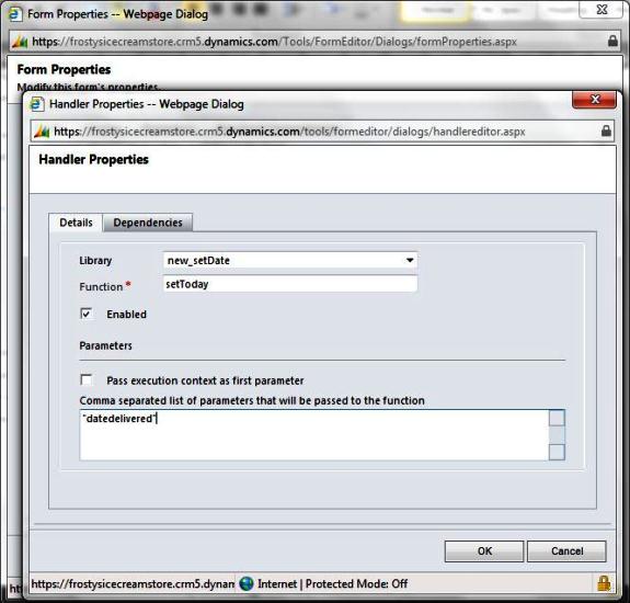 Prefill a Date Field with Today’s Date in Dynamics CRM 2011