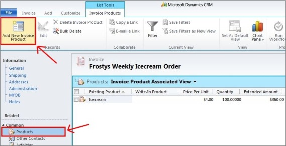 Adding Products to an Invoice in Dynamics CRM 2011 | Magnetism ...