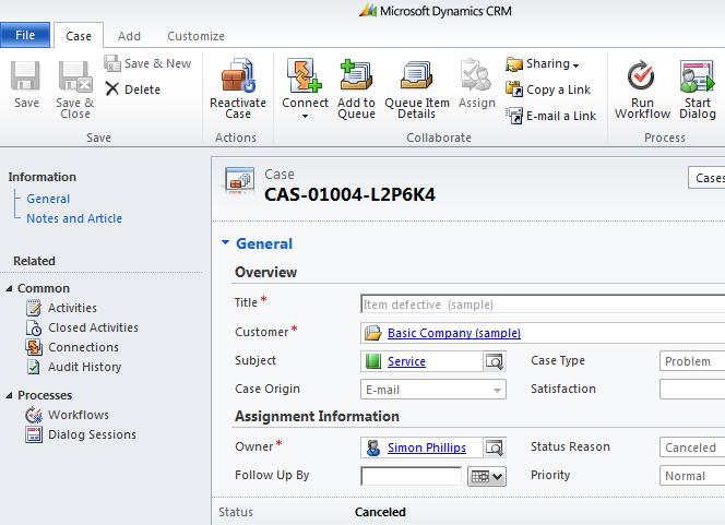 Cancelling or Deleting a Case in Dynamics CRM 2011 | Magnetism ...