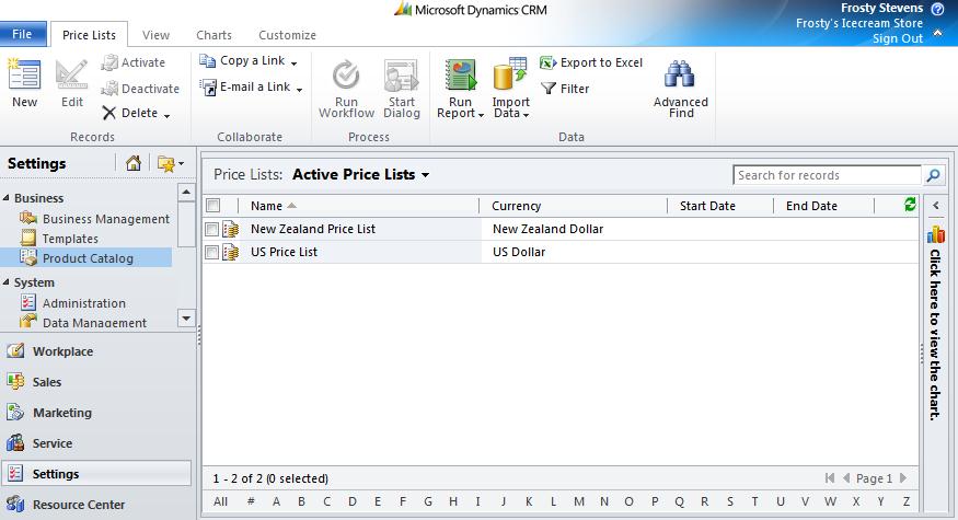 Creating Price Lists in Dynamics CRM 2011