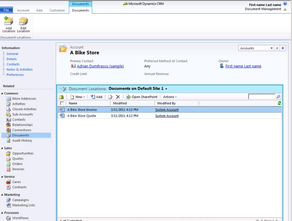 Document Management in Dynamics CRM 2011