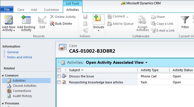 Maintaining Cases in Microsoft Dynamics CRM 2011