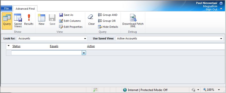 Advanced Find in Dynamics CRM 2011