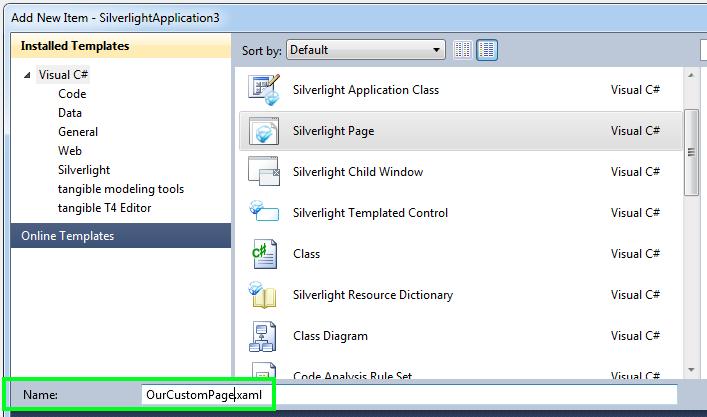CRM 2011 Silverlight Multiple Pages within a Single xap file