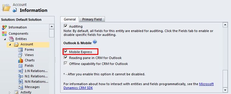 Customizing Dynamics CRM 2011 Mobile Forms