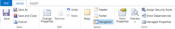 ISV Extension Privilege Required To Display Renamed Information Form Navigation Pane Group Headings