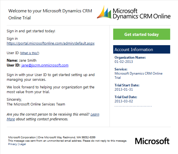 Setting up a free 30 day trial of the Polaris Release of Microsoft Dynamics CRM 2011 Part 2