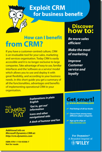 CRM CRM for Dummies Free eBook Compliments of Microsoft