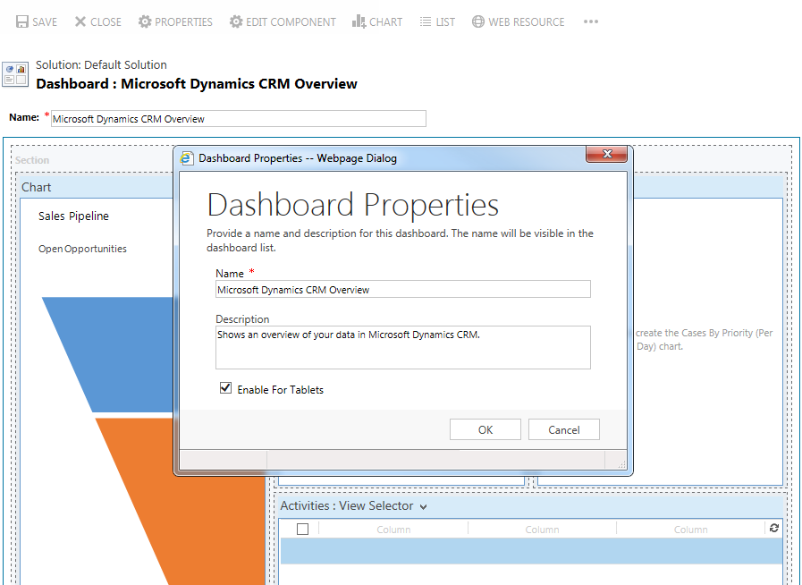 Microsoft Dynamics CRM 2015 – Set Dashboards to be available for Mobile Users