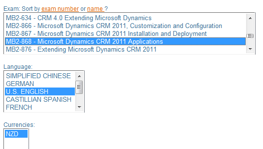 Training in Microsoft Dynamics CRM