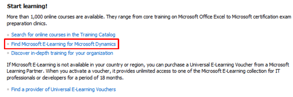 Training in Microsoft Dynamics CRM