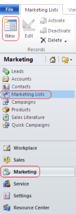 Using Marketing Lists in MS Dynamics CRM 2011