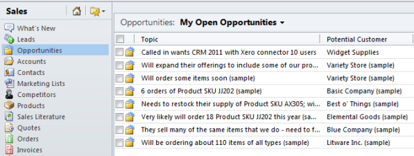 Sales Process in Dynamics CRM 2011 Opportunities