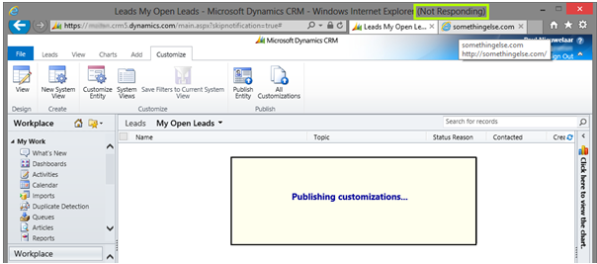 CRM 2011 Rollup 12 No More Freezing PC while Publishing