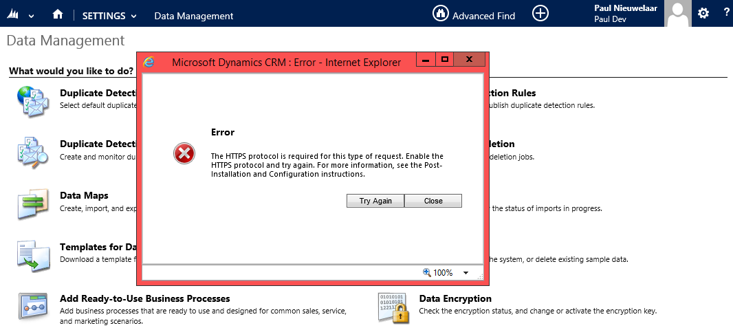 Data Encryption Errors After Restoring Microsoft Dynamics CRM Database