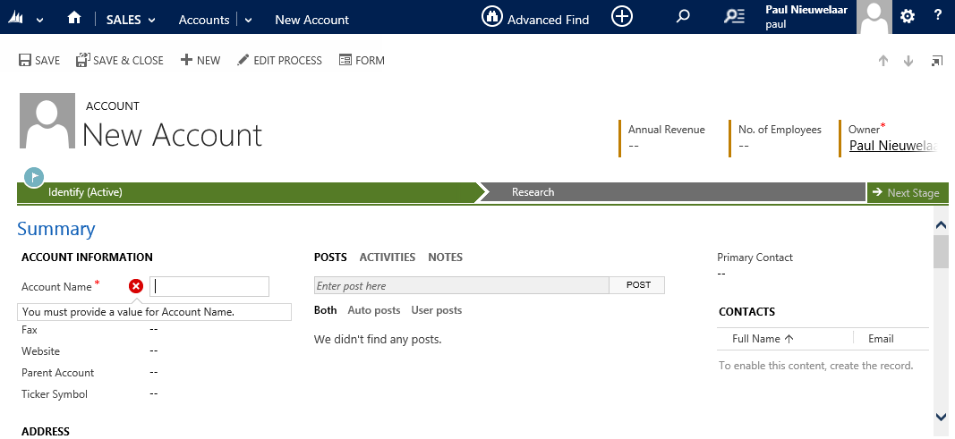 Required Fields Missing Red Asterisk Symbol in Microsoft Dynamics CRM 