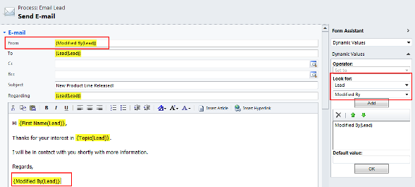 Send Workflow Email from Executing User Dynamics CRM 2011