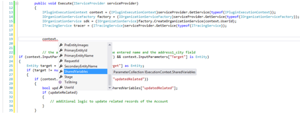 CRM 2011 Plugins Shared Variables