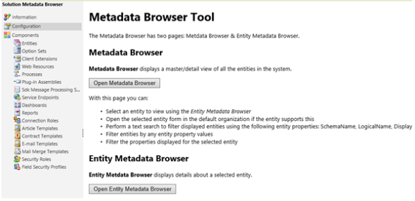 Dynamics CRM 2011 Metadata Browser