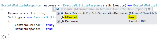 Dynamics CRM ExecuteMultipleResponse Analysing the Results