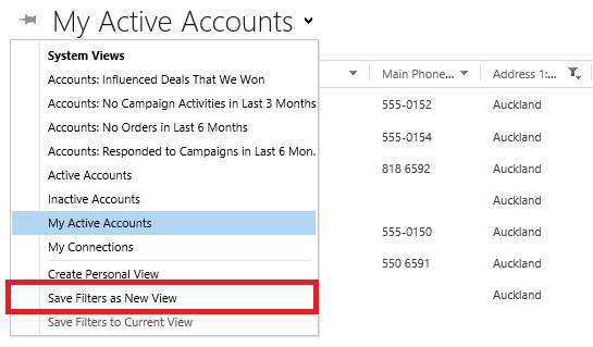 Improved View Filters in CRM 2013 