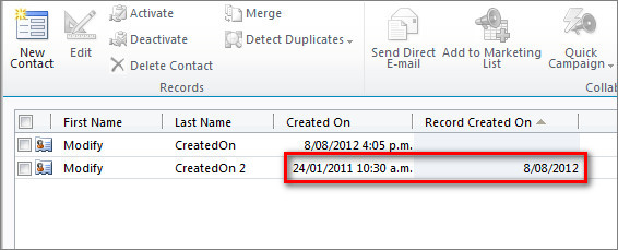 How to Modify the Created On Value of Dynamics CRM 2011 Part 1