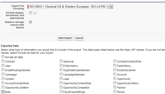 Export and Import Notes from Salesforce to Dynamic CRM 2011